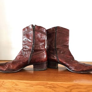 Vintage western enkellaarzen – dameslaarzen maat 11 – bruine cowboylaarzen – gemaakt in Spanje