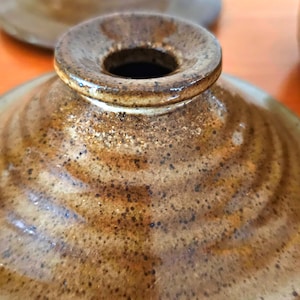 Pair of Vintage Stoneware Soup Crocks - Vented Stoneware Bowls - Studio Pottery Onion Soup Bowls - Pair of Gratin Bowls - MCM Stoneware