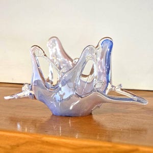 Vintage Purple Murano Glass Tealight Holder, Purple Murano Glass, Tealight Holder , Vintage Purple Glass