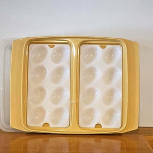 Echte Vintage Tupperware, Deviled Eierträger, 70er Jahre Tupperware, Eierträger, Vintage Eieraufbewahrung