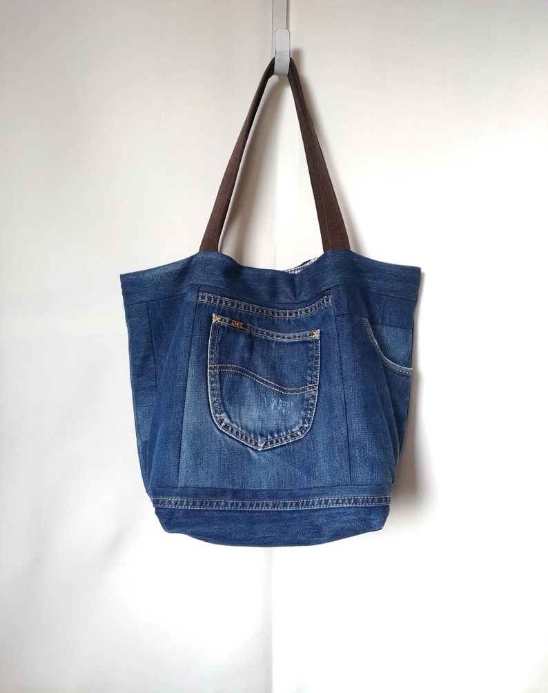 Denim Bag Upcycled Denim Bag Recycled 