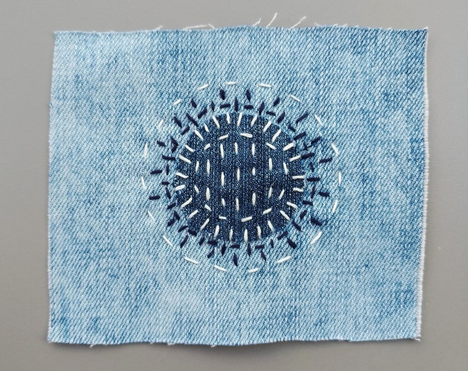 Hand Stitch Applique Sashiko Boro Style Sew on Patch for Etsy