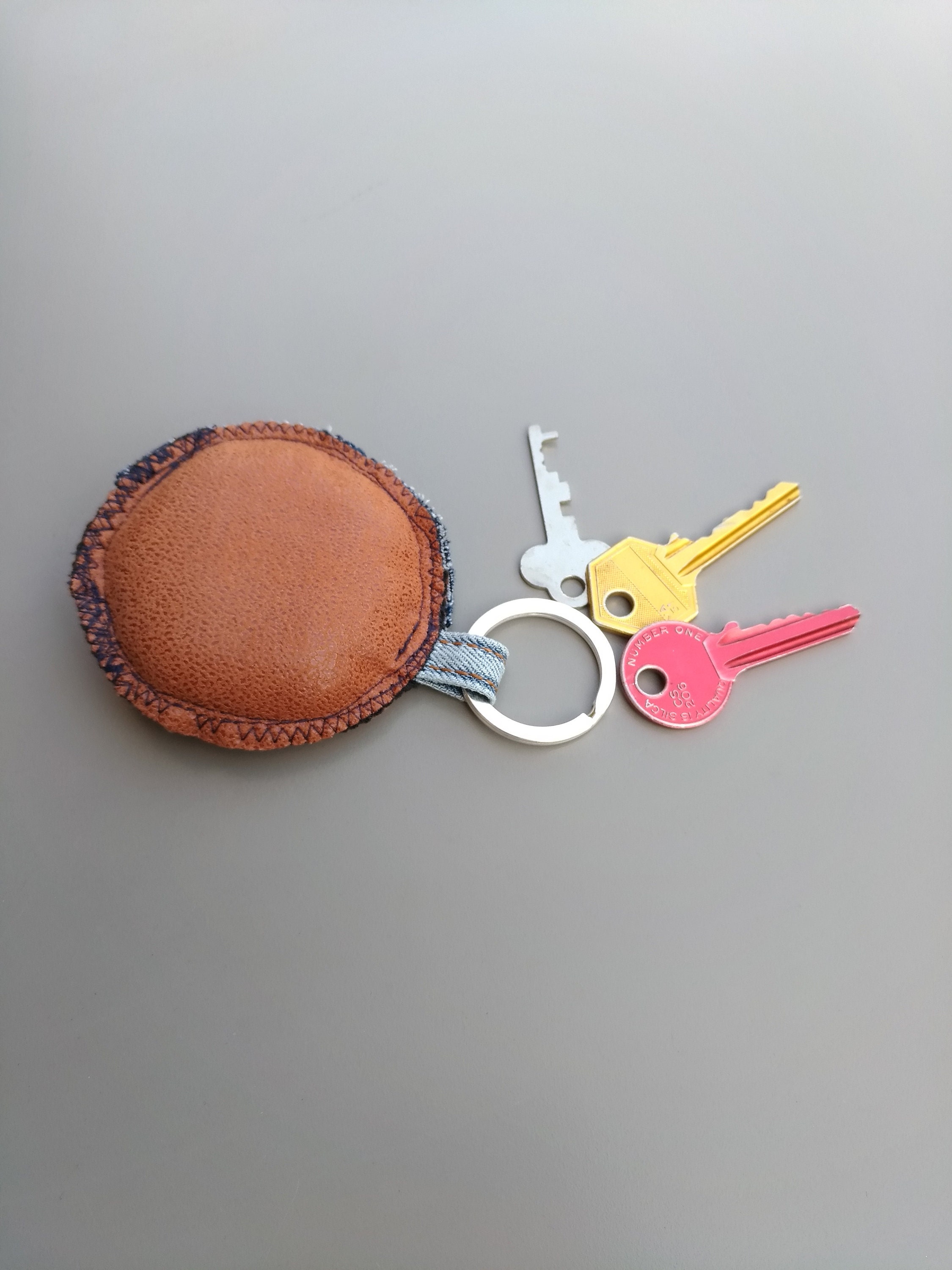 Upcycled Denim Keychain Embroidered Keychain Boro Sashiko Etsy