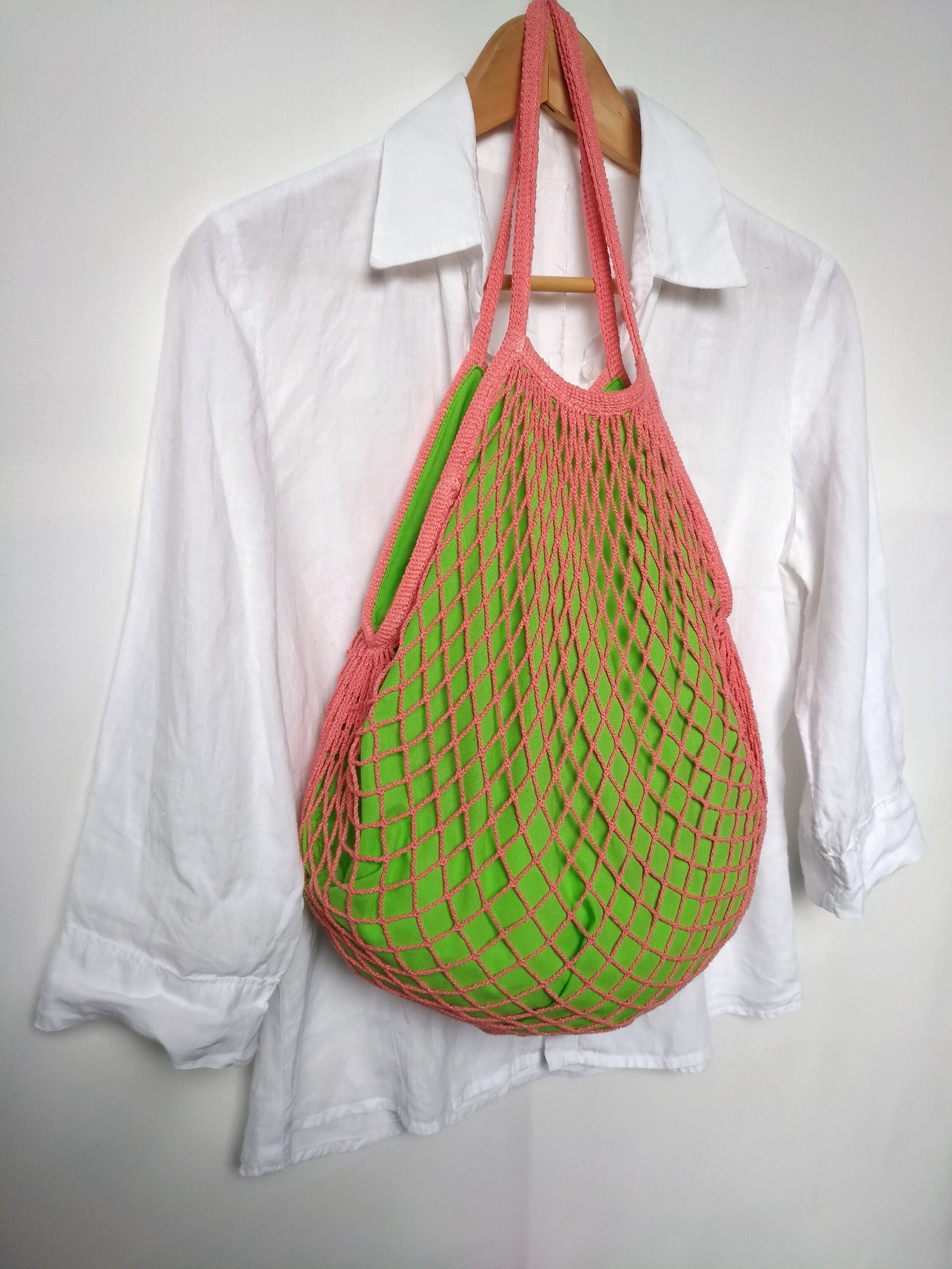 Net Bag Mesh Shopping Bag Cotton Mesh Tote String Beach Etsy