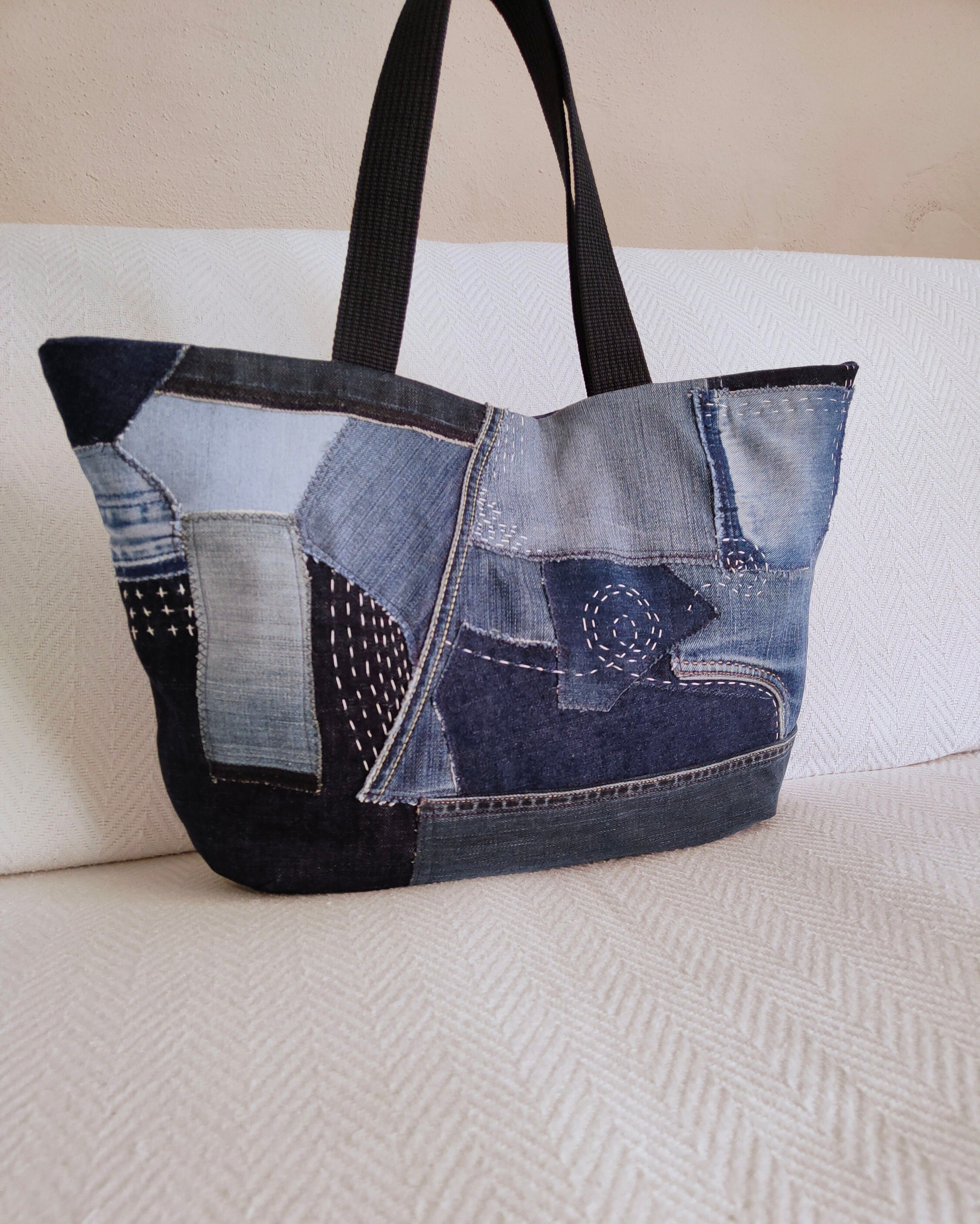 Denim Boro Sashiko Wallet Recycled Jeans Coin Purse Hand 