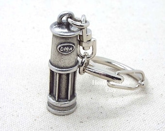 Davy Lamp Coal Miners Keyring in Burlap Gift Pouch