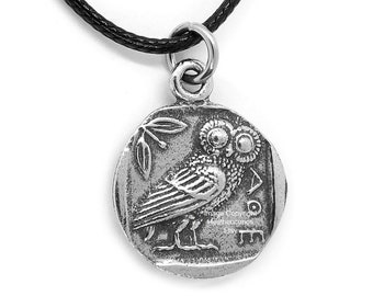 Small Owl of Athena Pendant