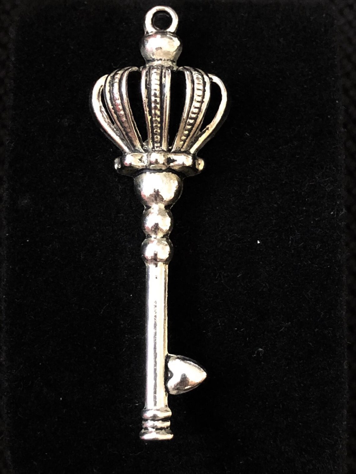 Vintage Pendant Crown Key Etsy