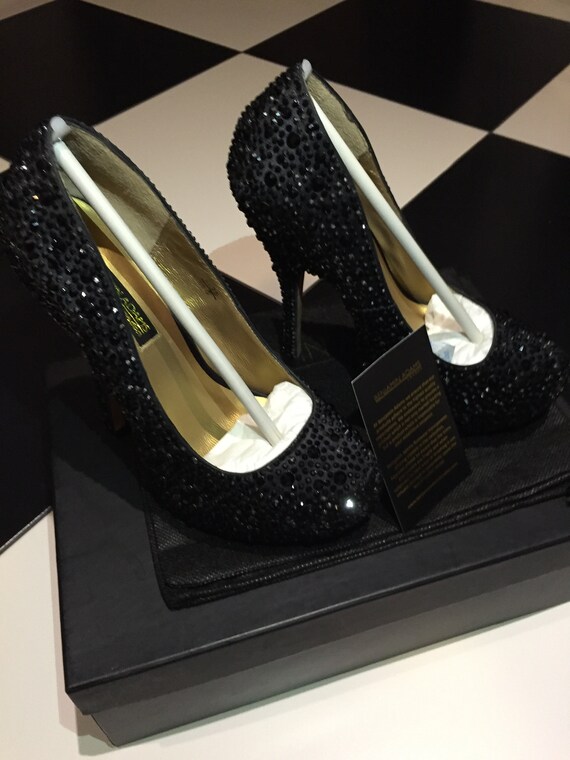 crystal black heels