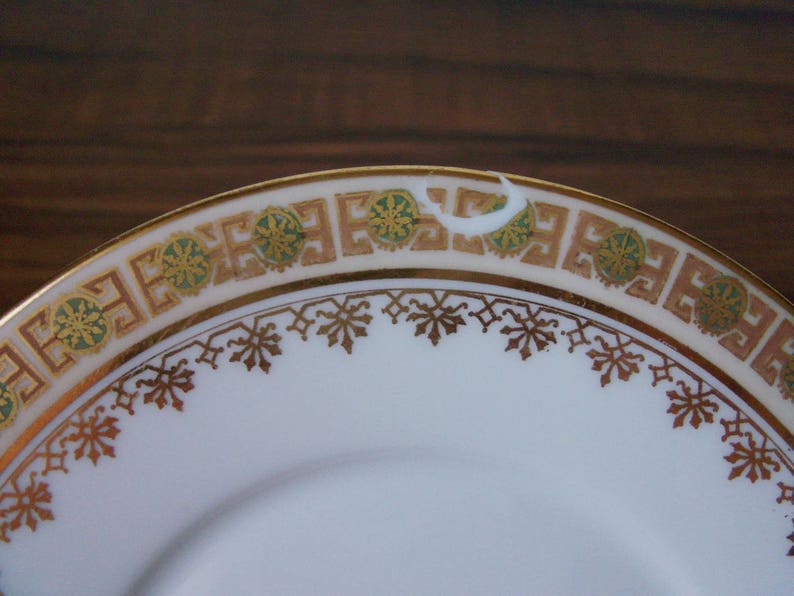 4.25W #EV252 Limoges custard bowl with saucer France