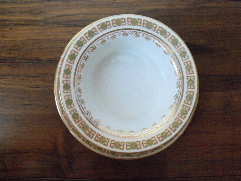 4.25W #EV252 Limoges custard bowl with saucer France