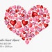 Watercolor Red and Pink Hearts Clipart. Valentines Day Clipart, Wedding ...