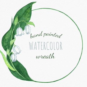 Clipart de couronne de muguet. Clipart fleurs de printemps. Clipart de fleurs de mai, couronne de Pâques, faire-part de mariage printanier PNG. Télécharger