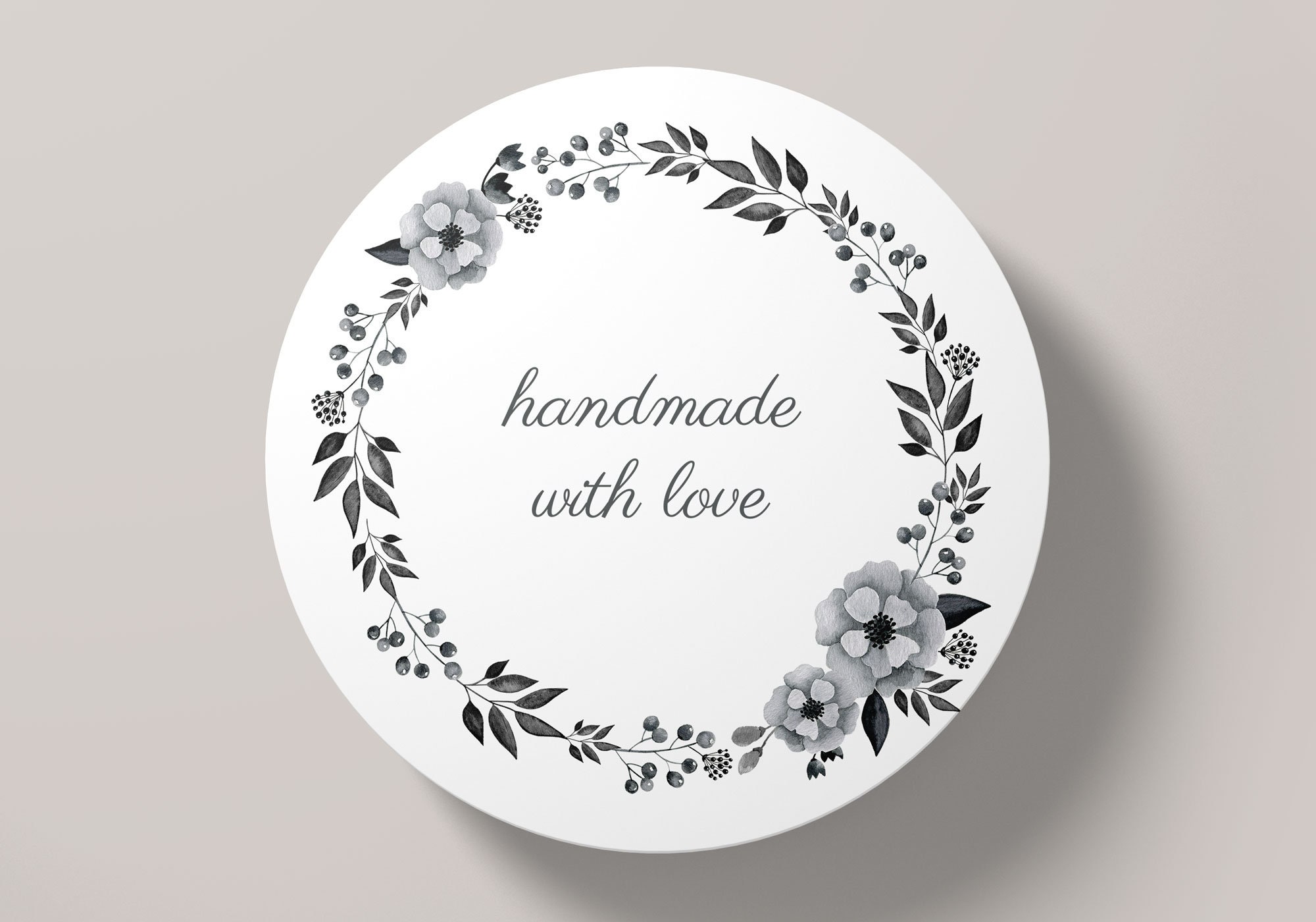 Black White Watercolor Wreath. Watercolor Leaves and Black - Etsy