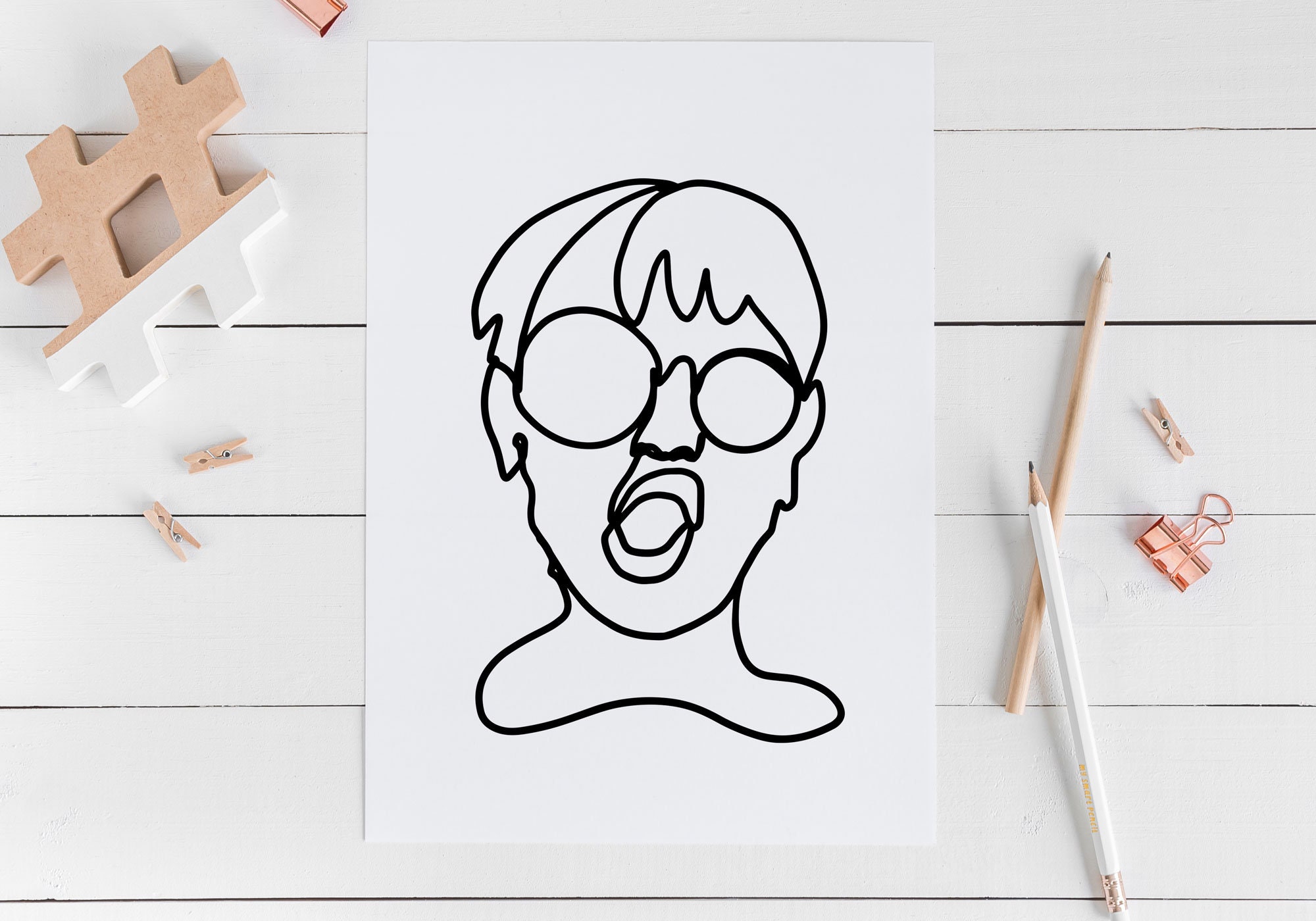 One Line Drawing Face Printable Face Illustration Modern Etsy One Line Drawing Face Printable Face Illustration Modern Etsy