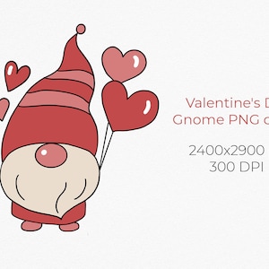 Gnome Clipart, Valentine&#39;s Day Gnomes, Valentines Day Clipart, Valentines day clipart, valentines clipart, gnome with heart, gnome png