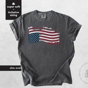 Upside Down Flag Shirt, America in Distress T-shirt, Distressed American Flag Graphic Tee, Anti Trump Gift, Comfort Colors® Unisex S to 4XL