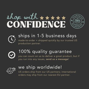 The image is a promotional graphic for a company that emphasizes confidence in their shipping services. It features a logo, text, and icons to convey the company's guarantee of fast shipping, quality, and worldwide shipping options.