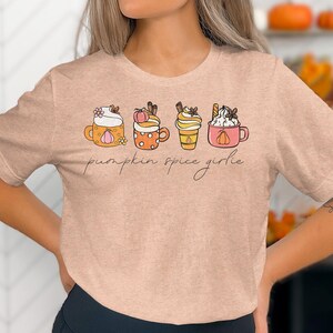 Pumpkin Spice Fall Coffee Shirt, Simple Trendy PSL Season Shirt for Latte Lovers, Fall Pumpkin Coffee Lover T-shirt Gift for Mom Wife