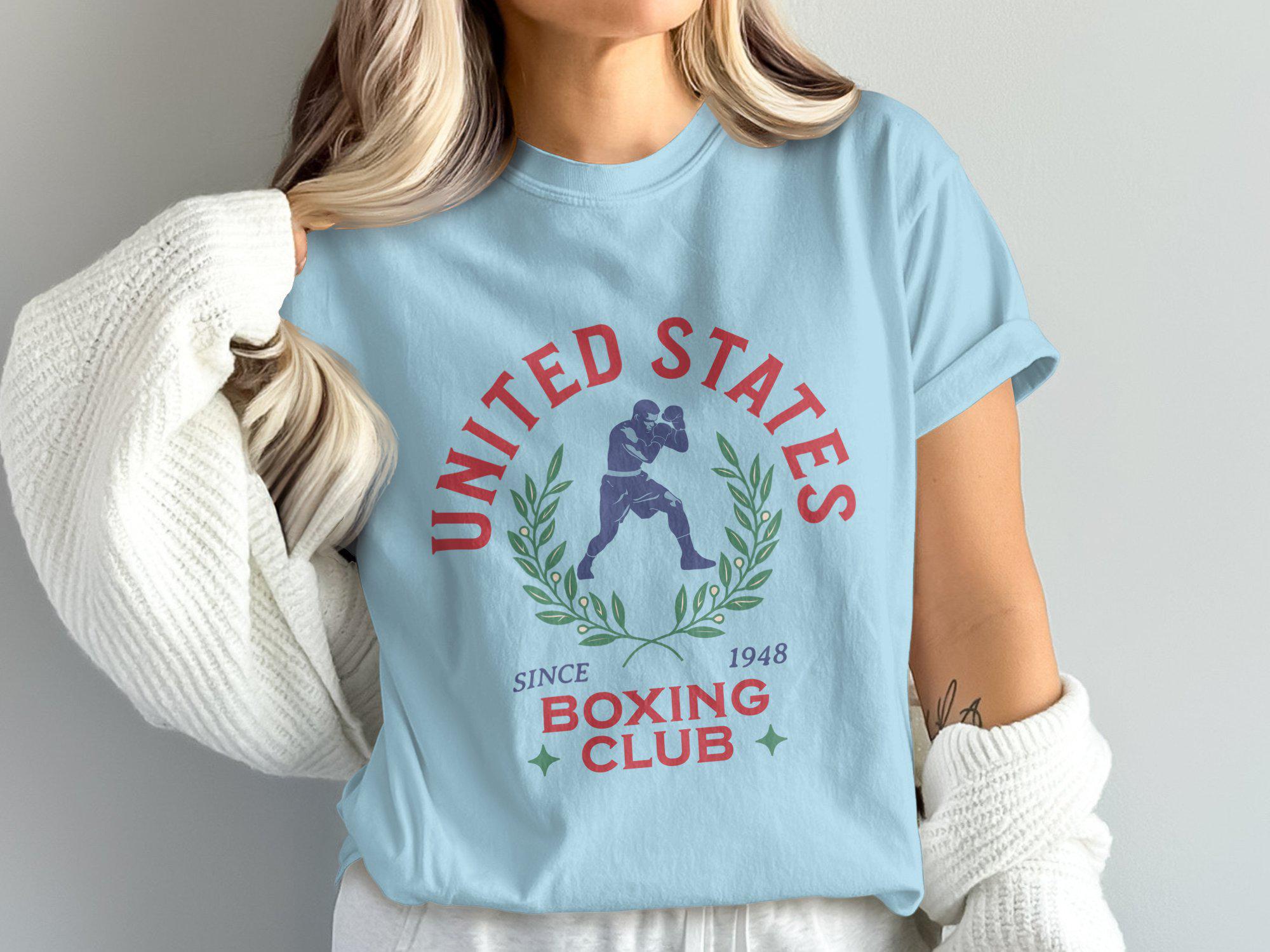 【1993studio】25SS★ Boxing Club Vintage Graphic T-Shirt Comfort Colors® USA Boxing Club Retro Boxing Design Vintage