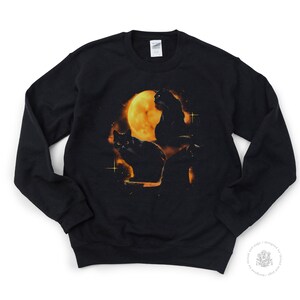 90er Jahre Katzen Sweatshirt, Vintage Style Throwback, Trendiges Katzen Rundhalsausschnitt, Unisex Größen S bis 5XL, Katzen Grafik Pullover