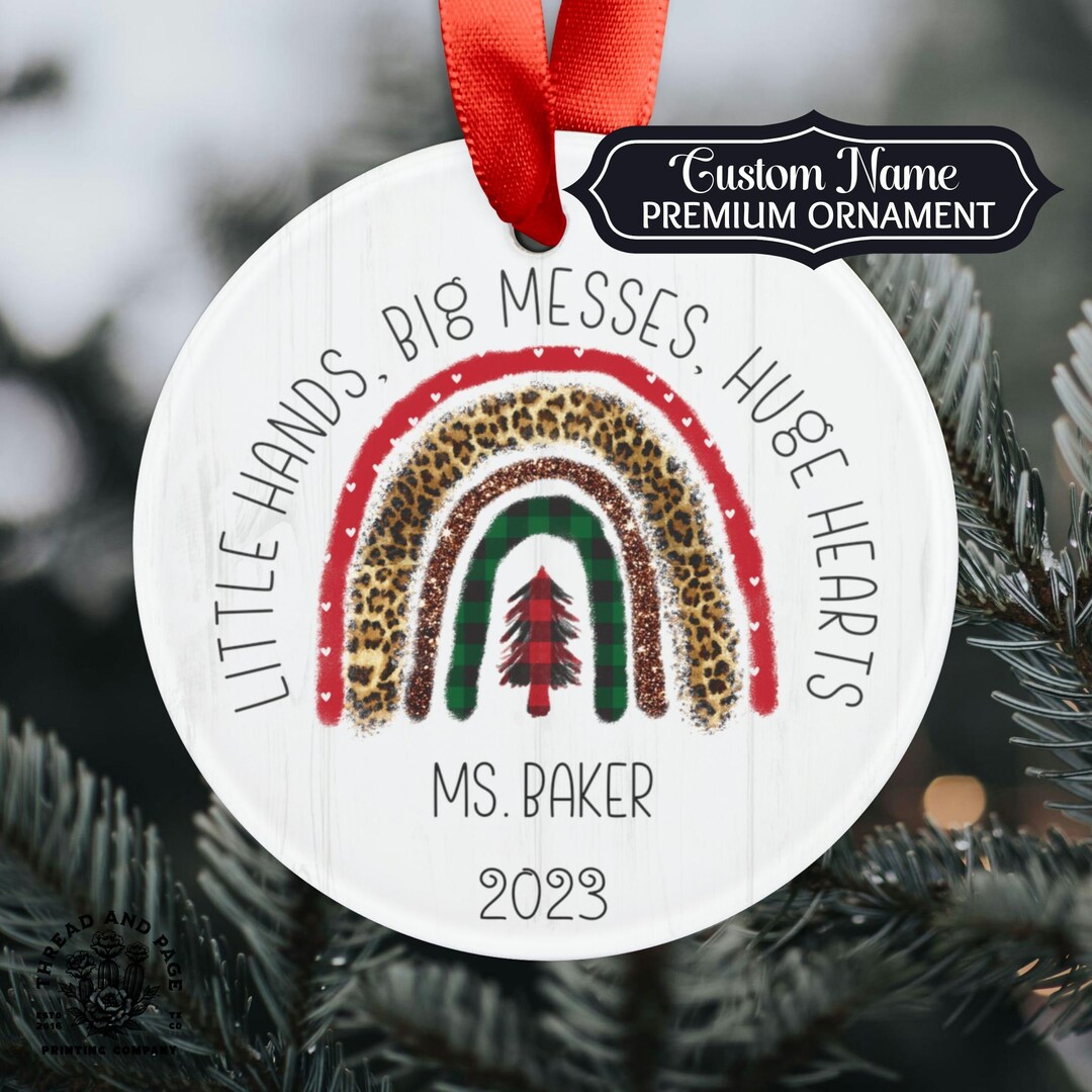 Custom Christmas Preschool Ornament 2023, Personalized Holiday Daycare