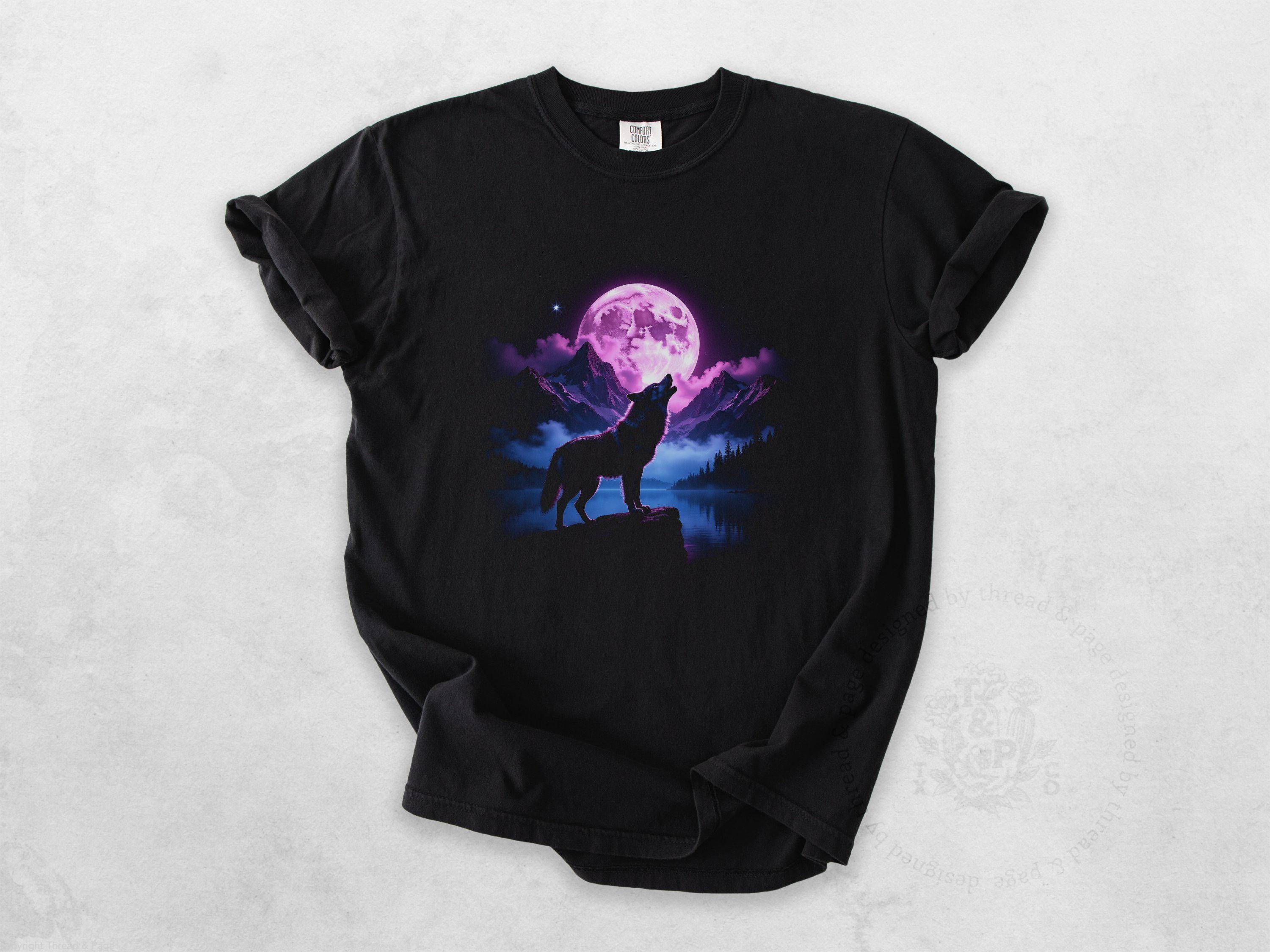 Throwback Retro Wolf Shirt, Wolf Long Sleeve Tshirt, Vintage Wolf ...