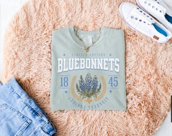 Camiseta Texas Bluebonnets: Comfort Colors® Unisex S a 4XL (MBBAD23)