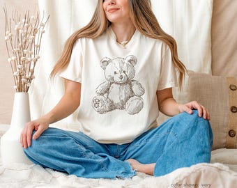 Camiseta FCK ICE con osito de peluche, linda camiseta política, Abolir ICE Comfort Colors