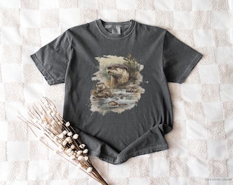 Vintage Style Otter Shirt, Comfort Colors® Unisex S to 4XL