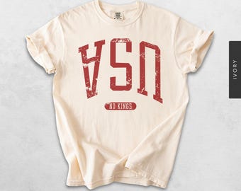 Upside Down USA Shirt, Anti Trump T Shirt, No Kings Graphic Tee, Political Merch, Unisex Comfort Colors® S to 4XL