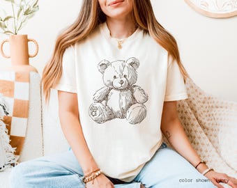 Camiseta de osito de peluche "Abolish ICE", camiseta política de derechos de los inmigrantes - Comfort Colors® Unisex, tallas S a 4XL