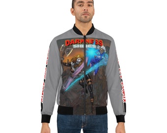 Men's Bomber Battle Jacket (Two Sided w/Sleeve Design)