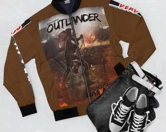 Men's Bomber Battle Jacket (Two Sided w/Sleeve Design)