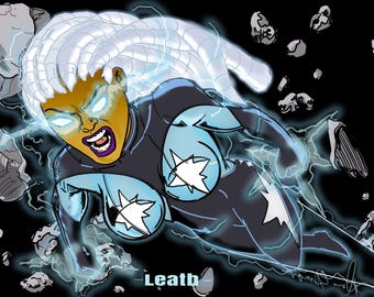 Shining Star Heading to Earth (Superhero Movie Poster) Sizes 18 X 24 and 11 X 17