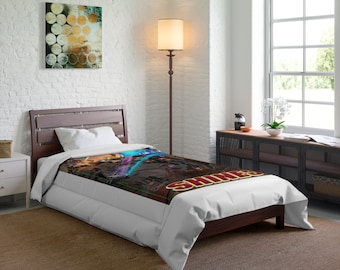 Superhero Fantasy Comforter, Cozy One-Sided Print