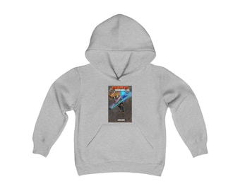 Sudadera de superhéroe con capucha y mezcla pesada para jóvenes
