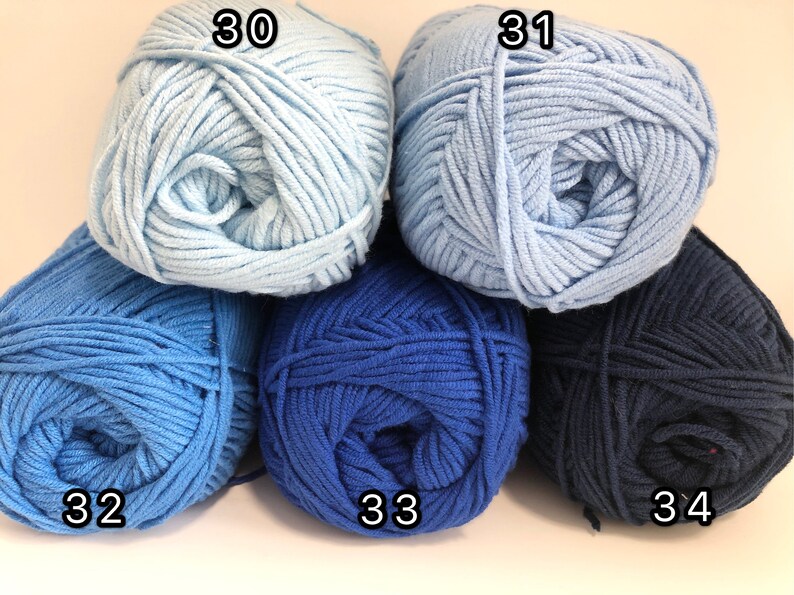 100g Cotton Acrylic Yarn/ Crochet and Knitting/ Beginner Etsy
