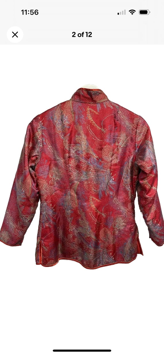 Peony Vintage Asian Cardigan Kimono Jacket Shangh… - image 2