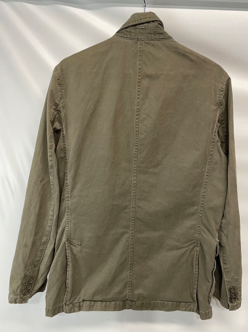 Gilet Safari Banana Republic Vintage Homme XL – Vert, Multi-poches, Armée