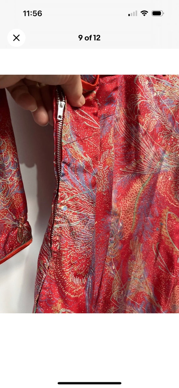 Peony Vintage Asian Cardigan Kimono Jacket Shangh… - image 5