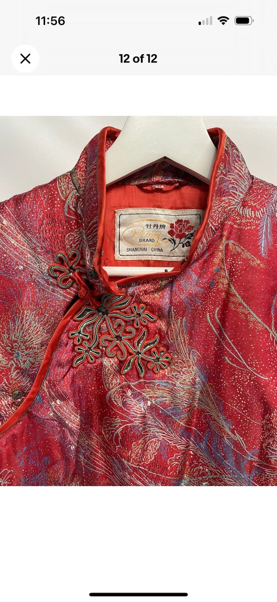 Peony Vintage Asian Cardigan Kimono Jacket Shangh… - image 4