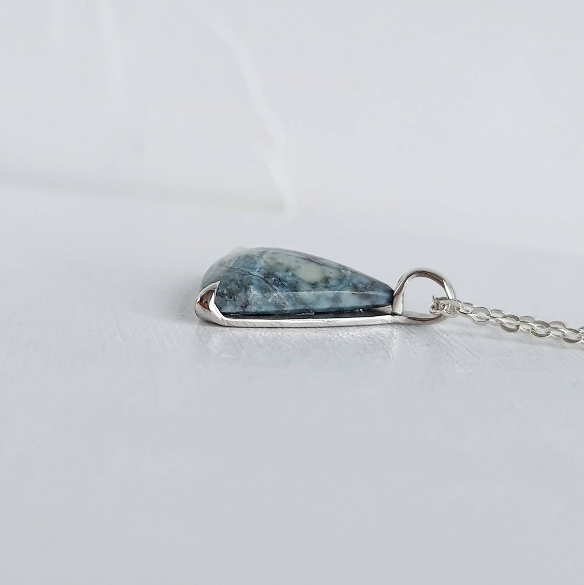 Dianite Necklace Rare Blue Siberian Jade Pendant Blue Nephrite | Etsy