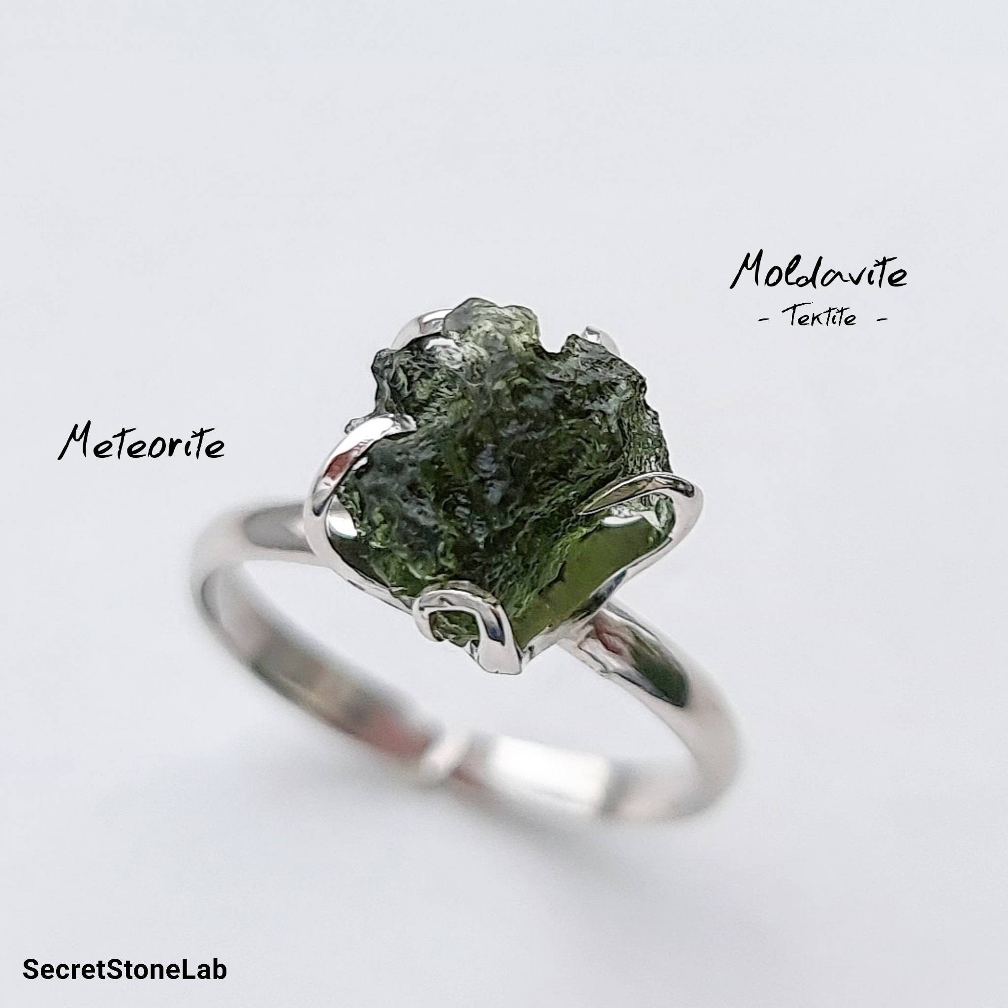Natural Moldavite Ring 2025