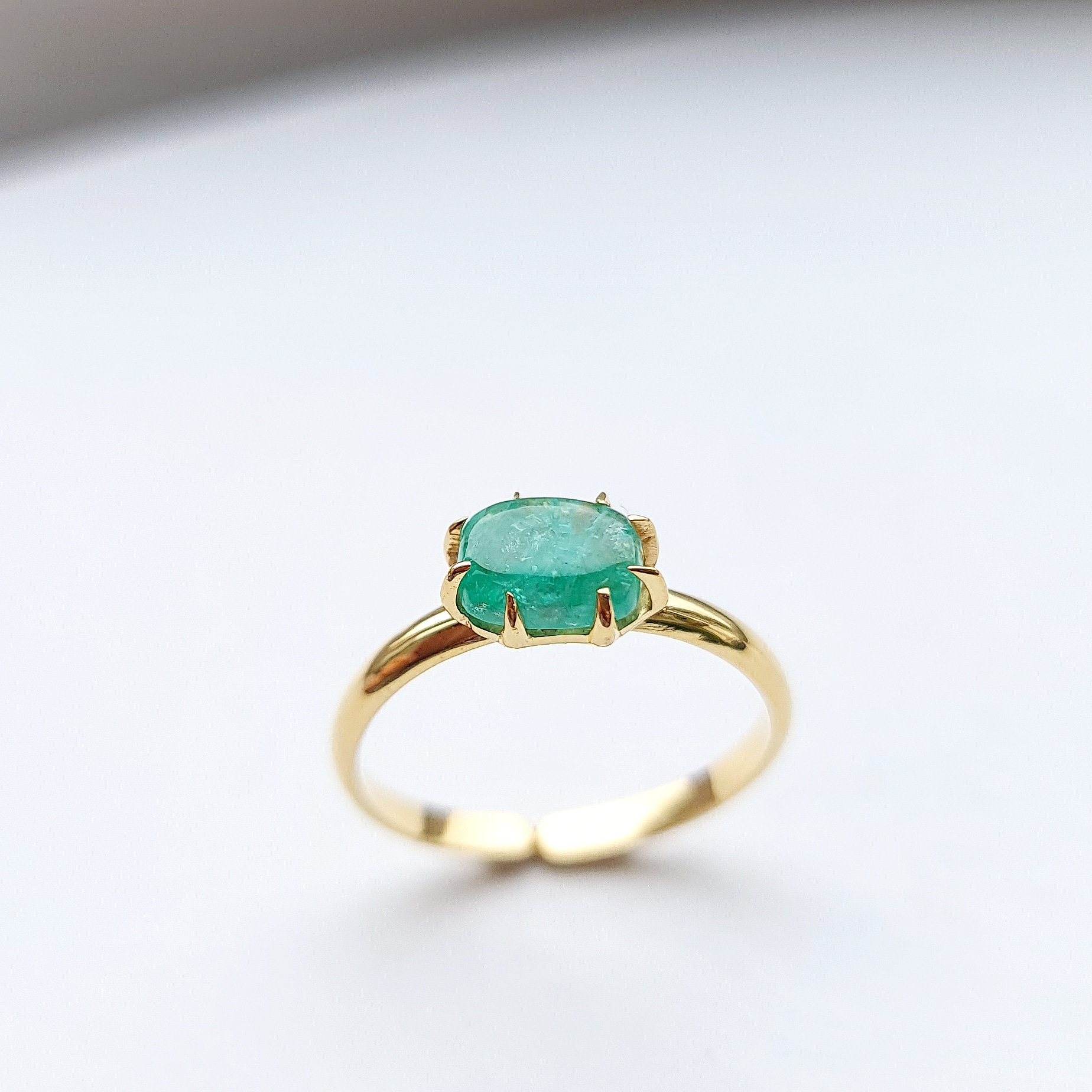 Anello Uomo In Giada Verde Naturale - Largo, Regolabile, Moda Dichiarazione - Foto 4