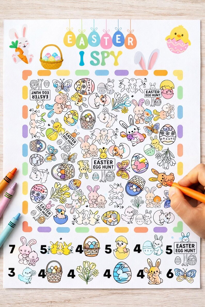Easter I Spy Printable for Kids | Easter Activity Sheet | Toddler ...