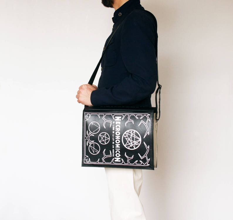Necronomicon Leather Book Purse Necronomicon Book Bag