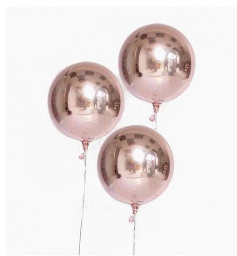 Jumbo 32 Inch Rose Gold Balloons Metallic Round Balloons Etsy