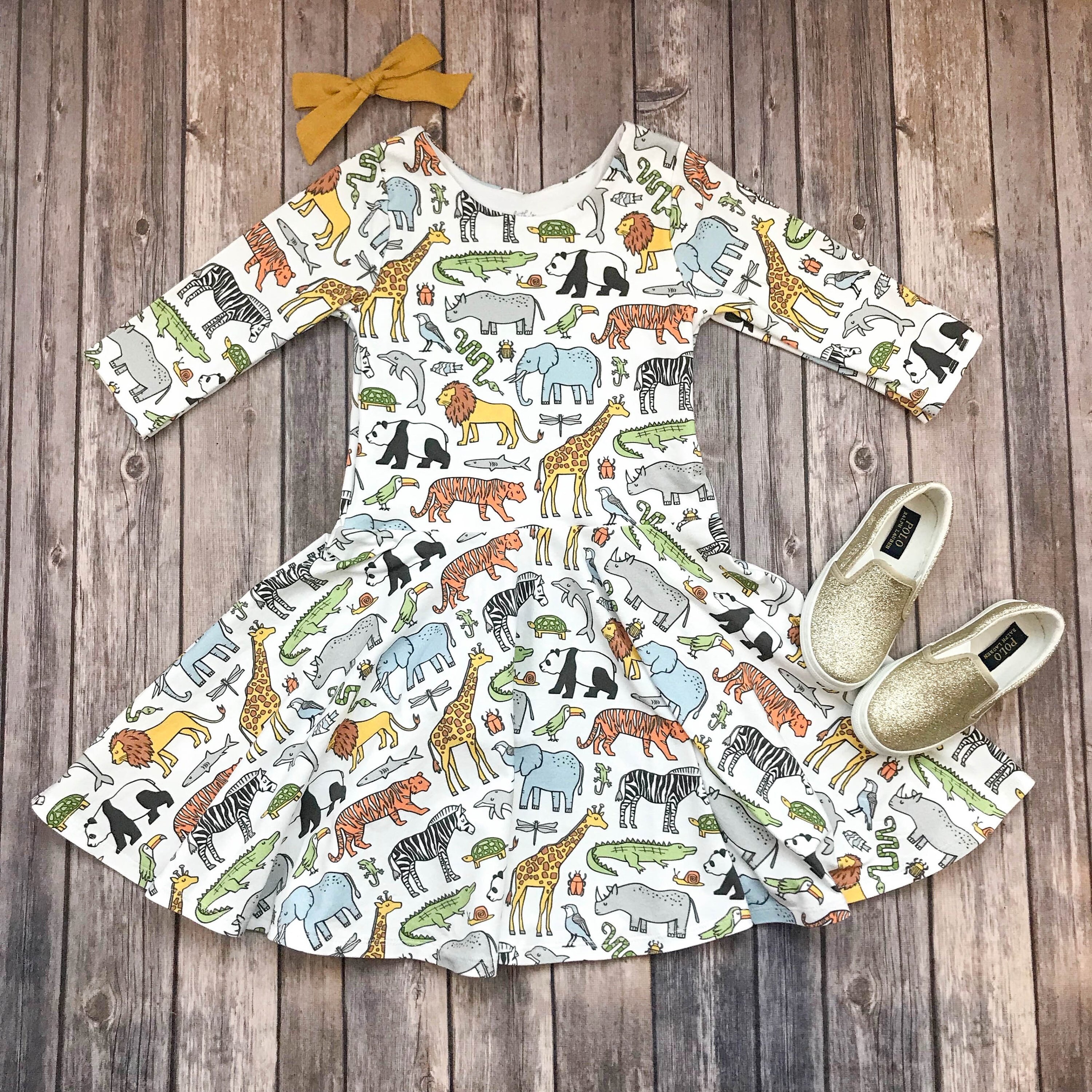 Zoo Dress Safari Dress Kid Safari Dress Toddler Dress Etsy