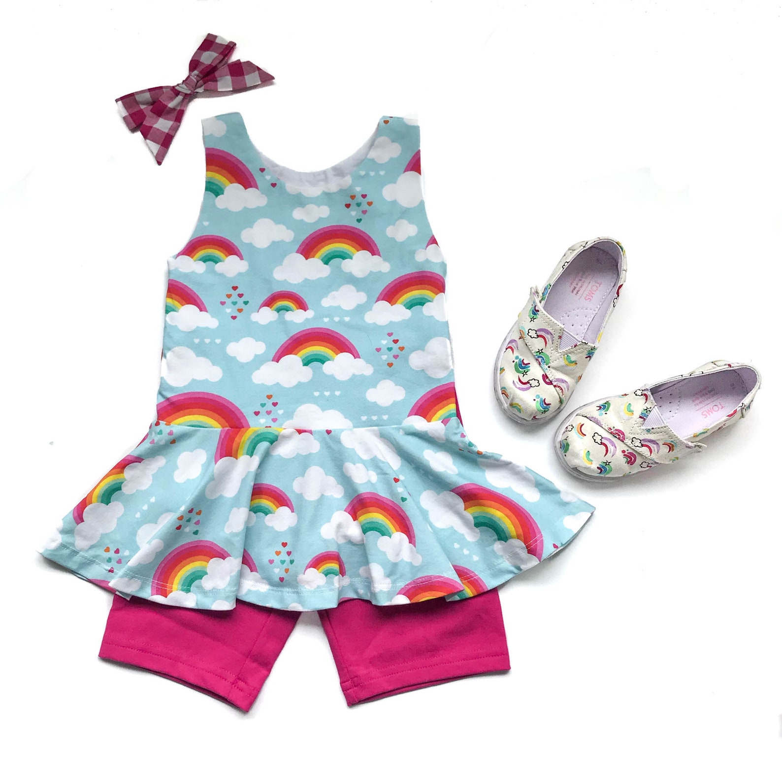 rainbow peplum top